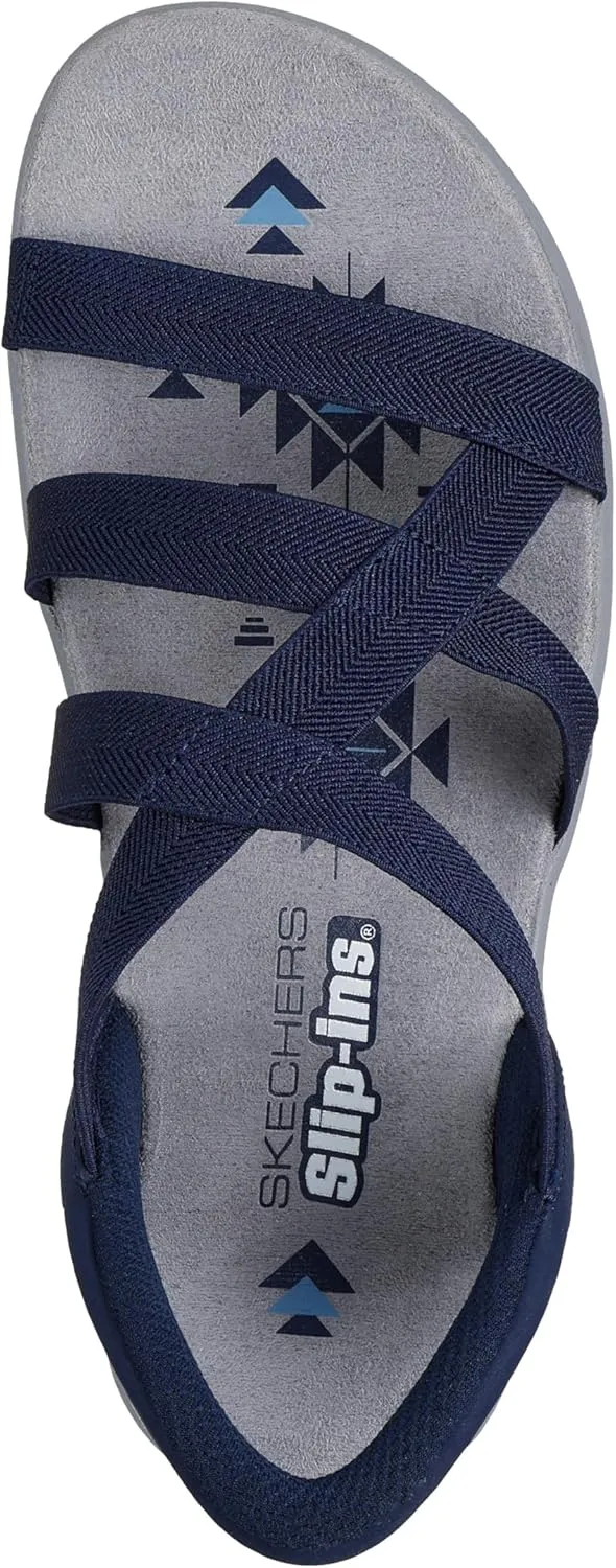 Skechers Women's Reggae Slim-Stretch Flex Hands Free Slip-ins Sandal
