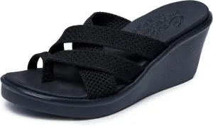 Skechers Women's Rumble on-Heat Maze Wedge Sandal