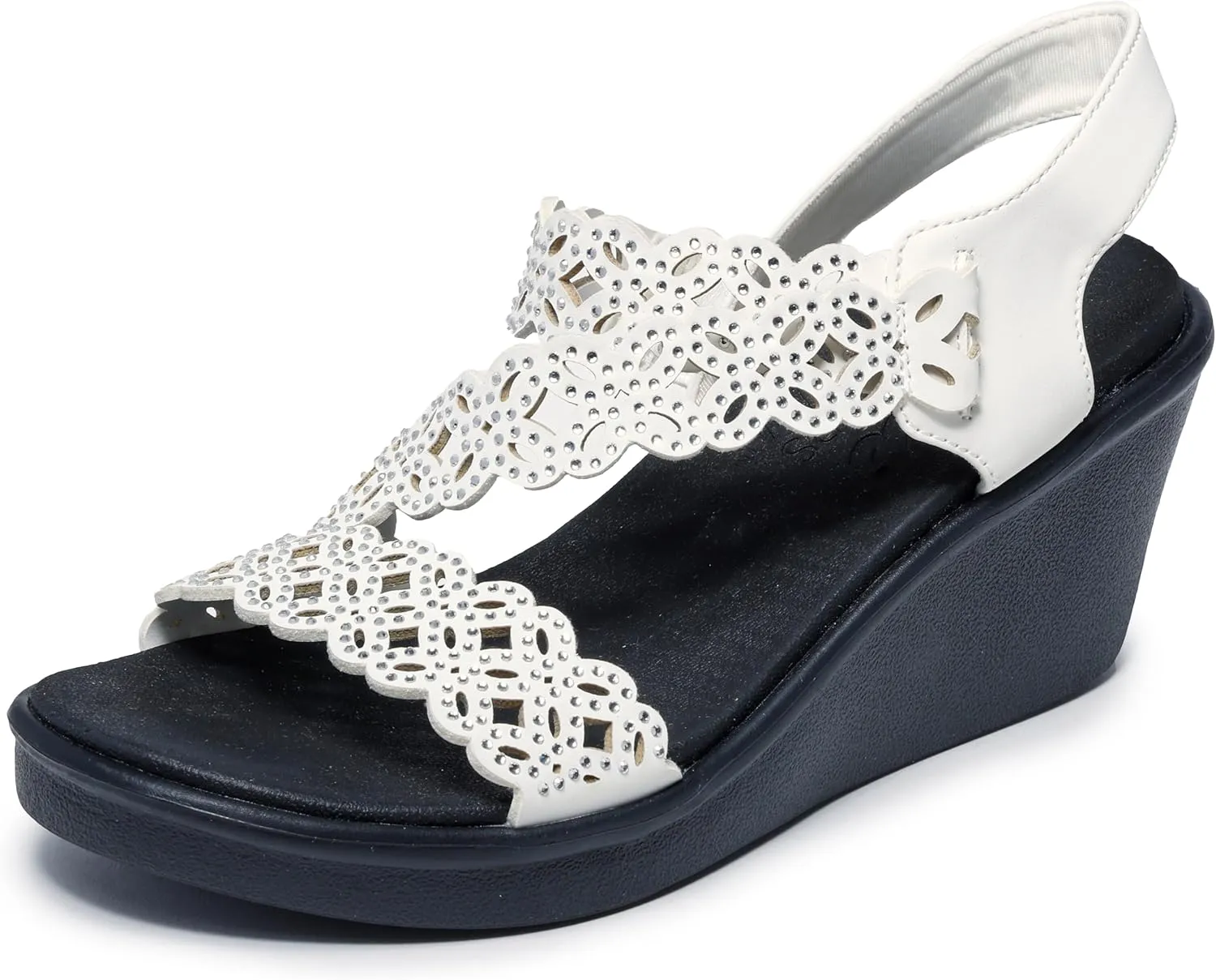 Skechers Women's Rumble on-Sassier DayZ Wedge Sandal