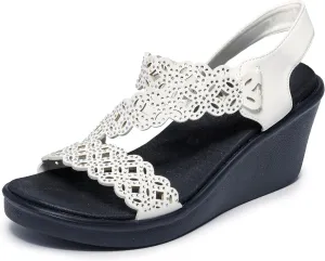 Skechers Women's Rumble on-Sassier DayZ Wedge Sandal