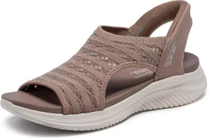 Skechers Women's Ultra Flex 3.0-Sun Warmth Hands Free Slip-ins Sandal