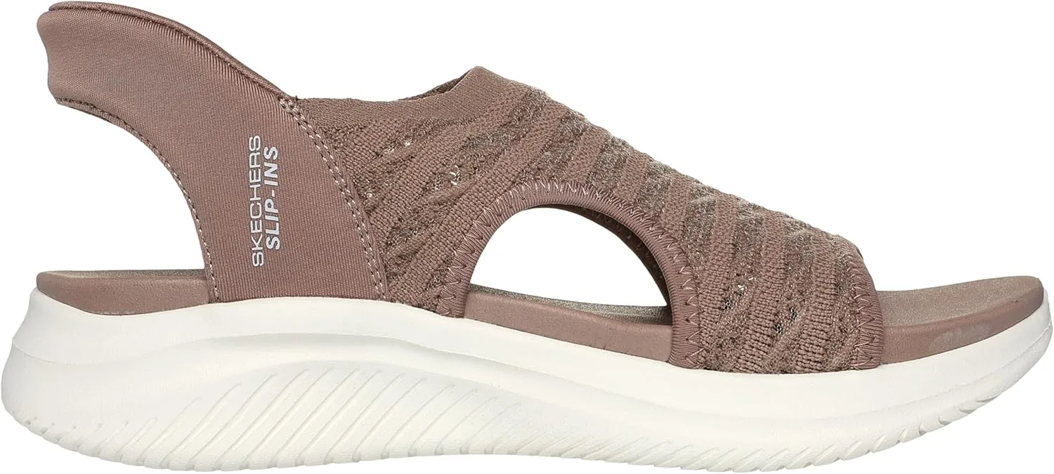 Skechers Women's Ultra Flex 3.0-Sun Warmth Hands Free Slip-ins Sandal