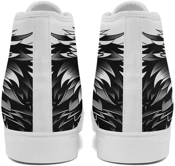 Skull High Top Sneaker for Men Women Fashion Rose Gothic Black Canvas Shoes Unisex Lace Up Casual Tennis Walking Flat Shoes