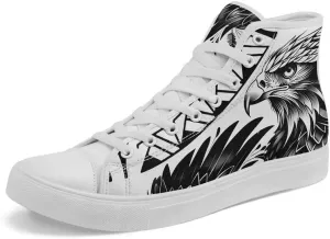 Skull High Top Sneaker for Men Women Fashion Rose Gothic Black Canvas Shoes Unisex Lace Up Casual Tennis Walking Flat Shoes