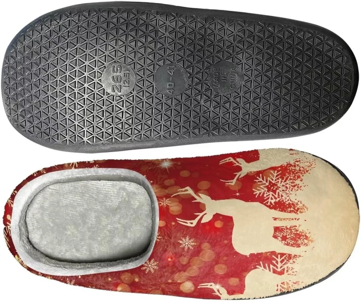 Slippers for Women Indoors and Outdoors, Mens Comfy Flannel Warm Slippers Flat Clogs Winter House Slippers