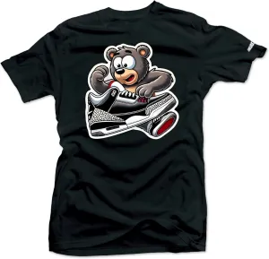 SNELOS Shirt to Match Jordan 3 Black Cement Tee to Match Sneakers Jersey-Drippy Shirt for Sneakerheads