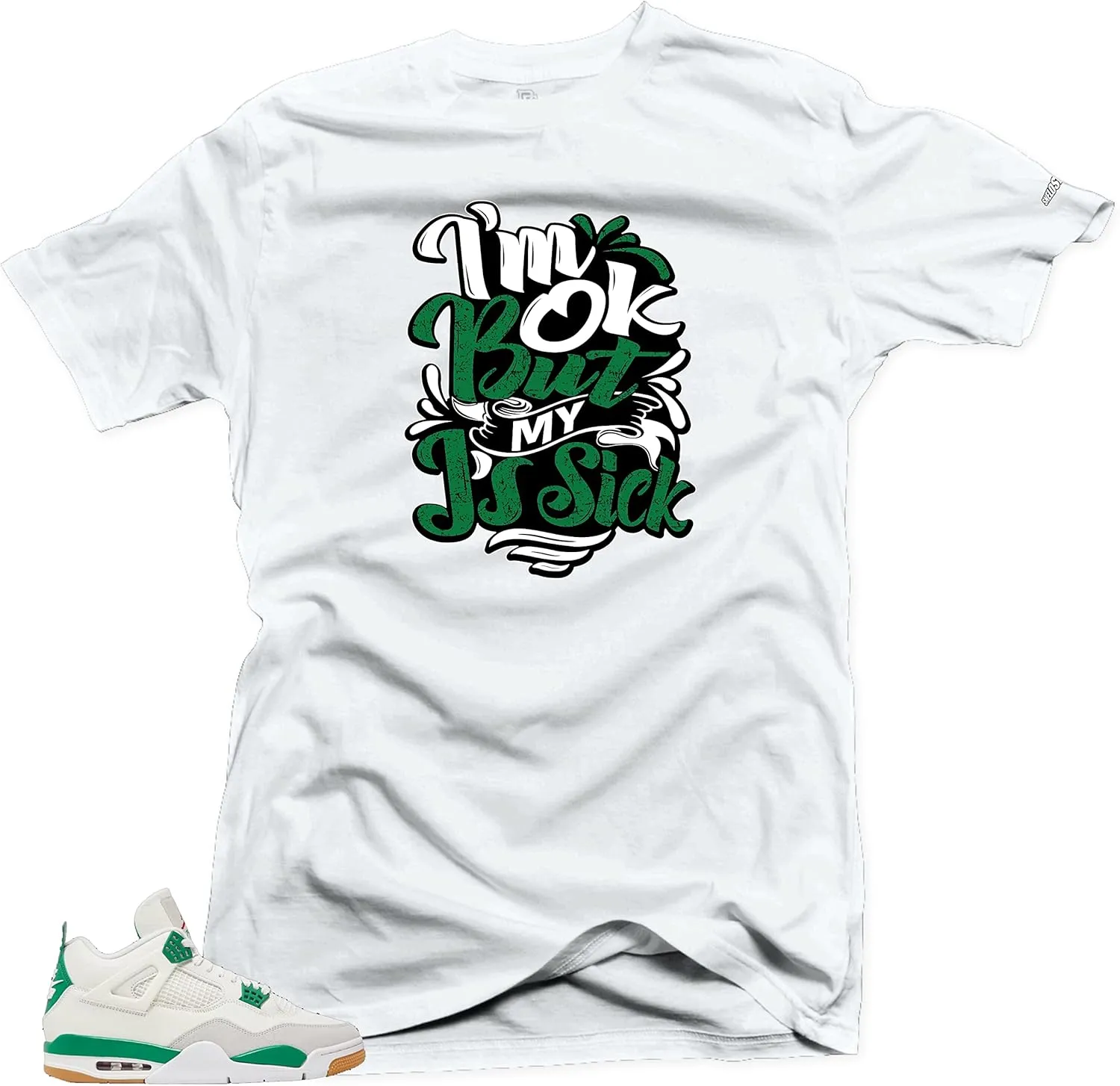 SNELOS Shirt to Match Jordan SB 4 Green Pine Match Sneaker tee