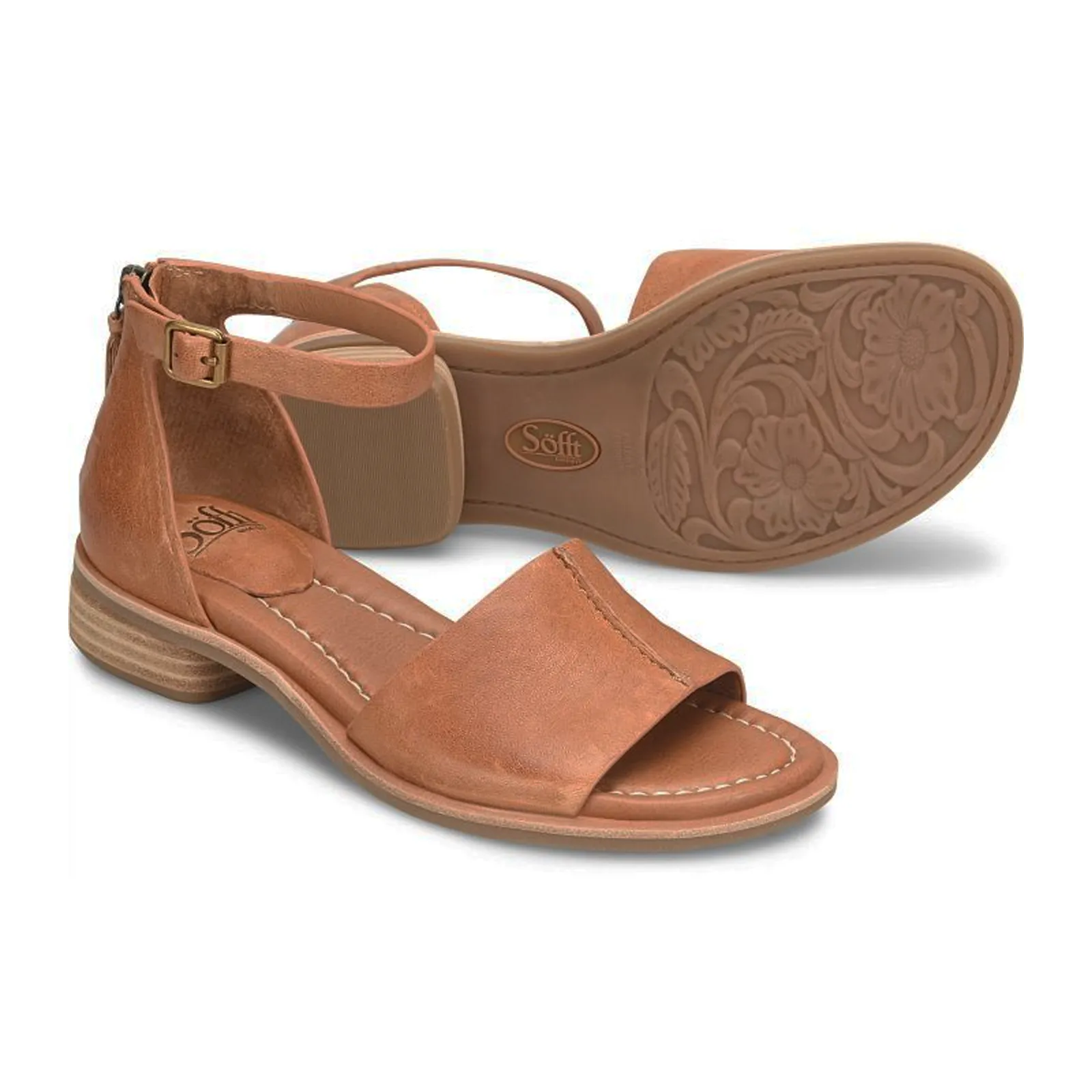 Sofft Faxyn Low Heeled Sandal (Women) - Luggage