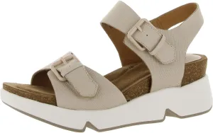 Sofft Womens Castello Leather Open Toe Wedge Sandals
