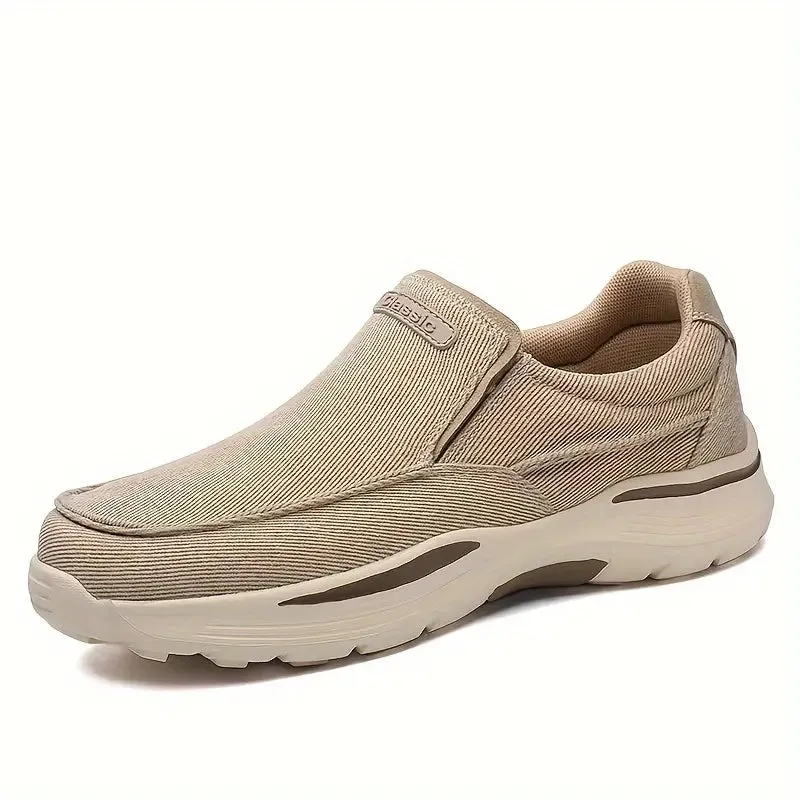 Solid Color Slip-On Loafers for Plus Size Men