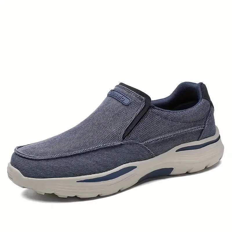 Solid Color Slip-On Loafers for Plus Size Men