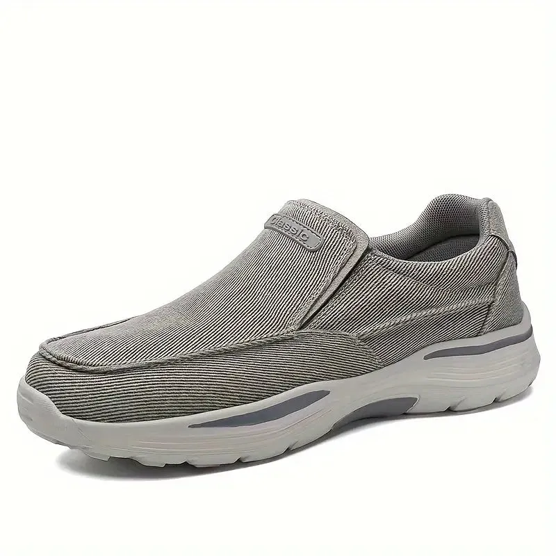 Solid Color Slip-On Loafers for Plus Size Men