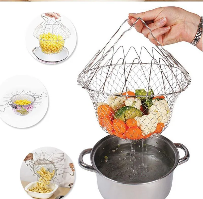 Stainless Steel Flexible Kitchen Basket