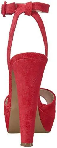 Steve Madden Amber Dress Sandal Red Suede 85 M Us
