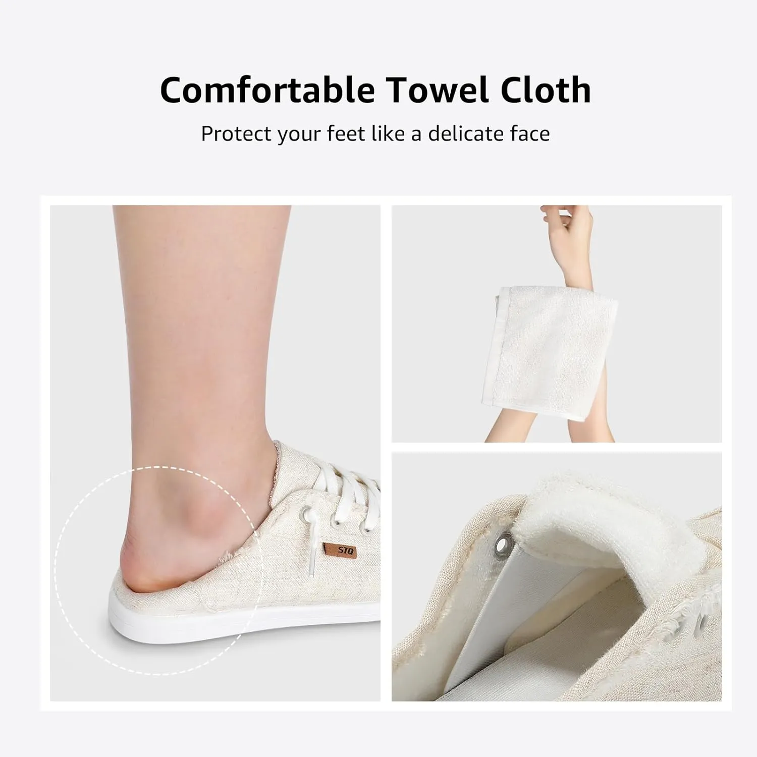 STQ Women Slip On Shoeswith Orthopedic Insole Low Top Classic Fashion Canvas Sneakers | Plantar Fasciitis Shoes
