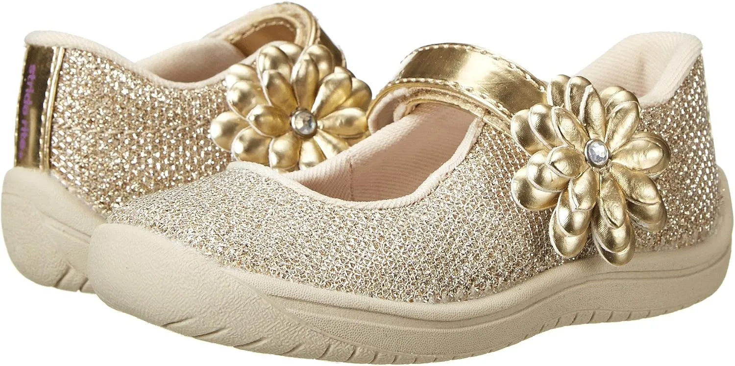 Stride Rite Haylie Mary Jane (Toddler/Little Kid), Silver, 8 Toddler