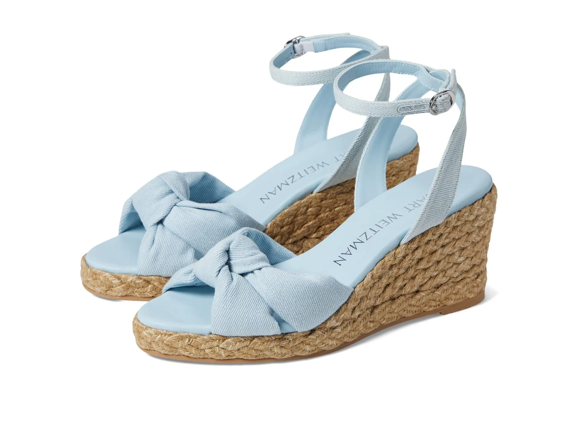 Stuart Weitzman Playa Espadrille Knot Wedge Light/Natural 6 B