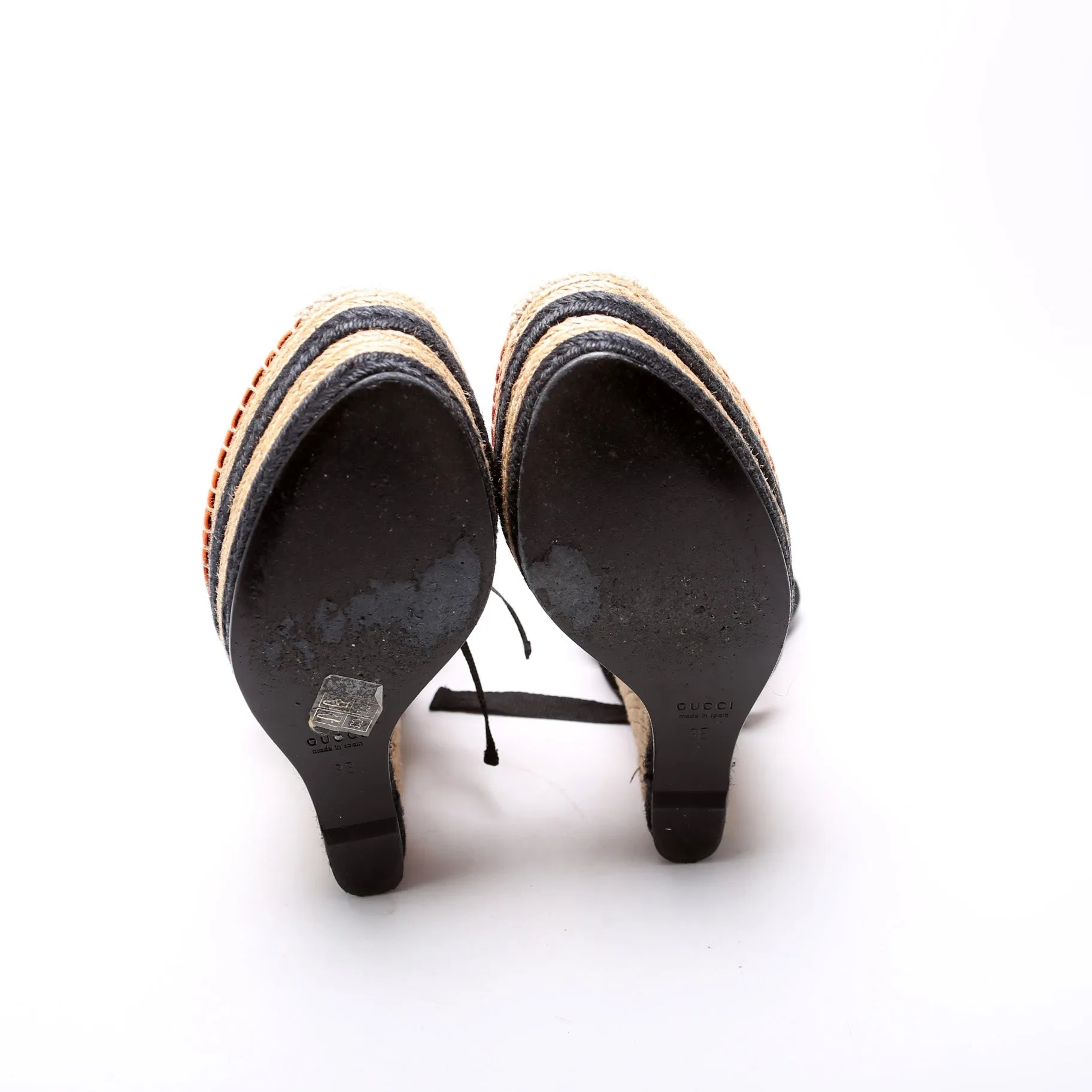 Suede Espadrille Wedges Size 38