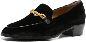 Tang'scuisins Women Casual Slip on Chain Loafer Pumps Closed Round Toe Low Block Heels Comfy Daily Event Formal Business Shoes Size 4-16 US