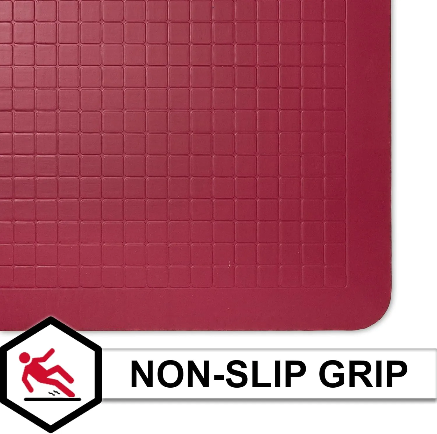 Tempur-Pedic Ultra Comfort Anti-Fatigue Lattice Merlot 1' 8" x 3' 6" Kitchen Floor Mat Cushioned Ergonomic Standing Desk Mat Waterproof Non-Skid Foam
