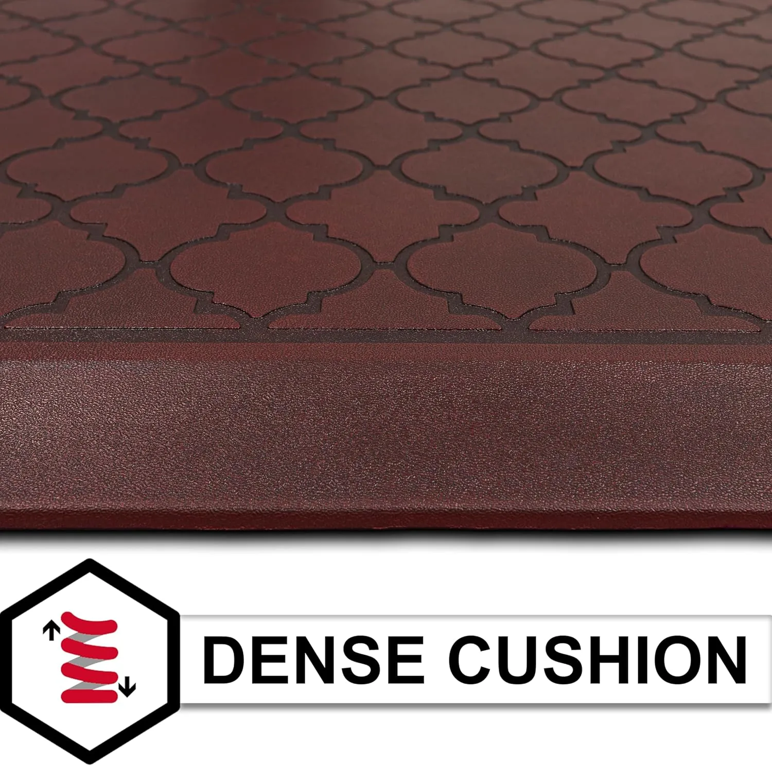 Tempur-Pedic Ultra Comfort Anti-Fatigue Lattice Merlot 1' 8" x 3' 6" Kitchen Floor Mat Cushioned Ergonomic Standing Desk Mat Waterproof Non-Skid Foam