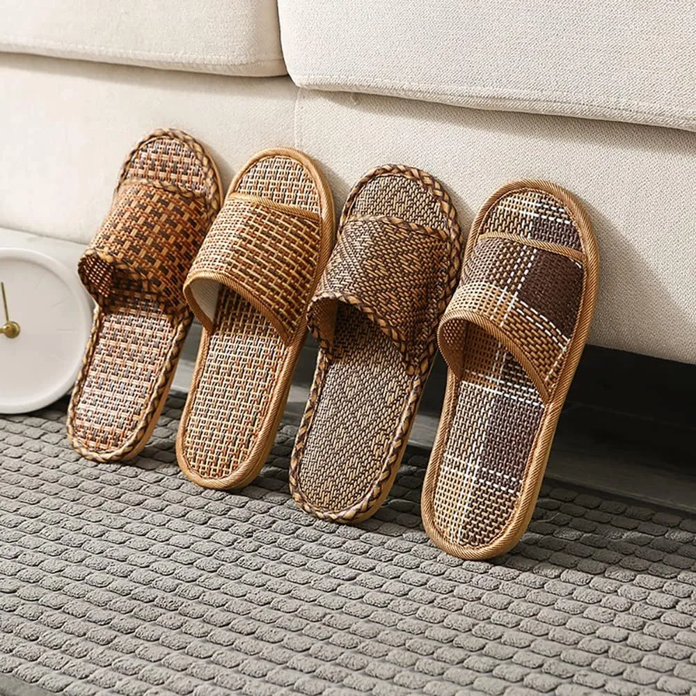 thuizen Men's Tatami Straw Rattan Grass Sandal Slipper