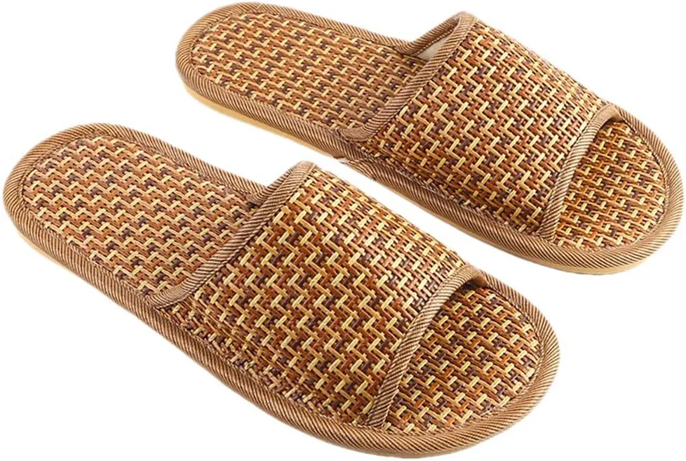 thuizen Men's Tatami Straw Rattan Grass Sandal Slipper