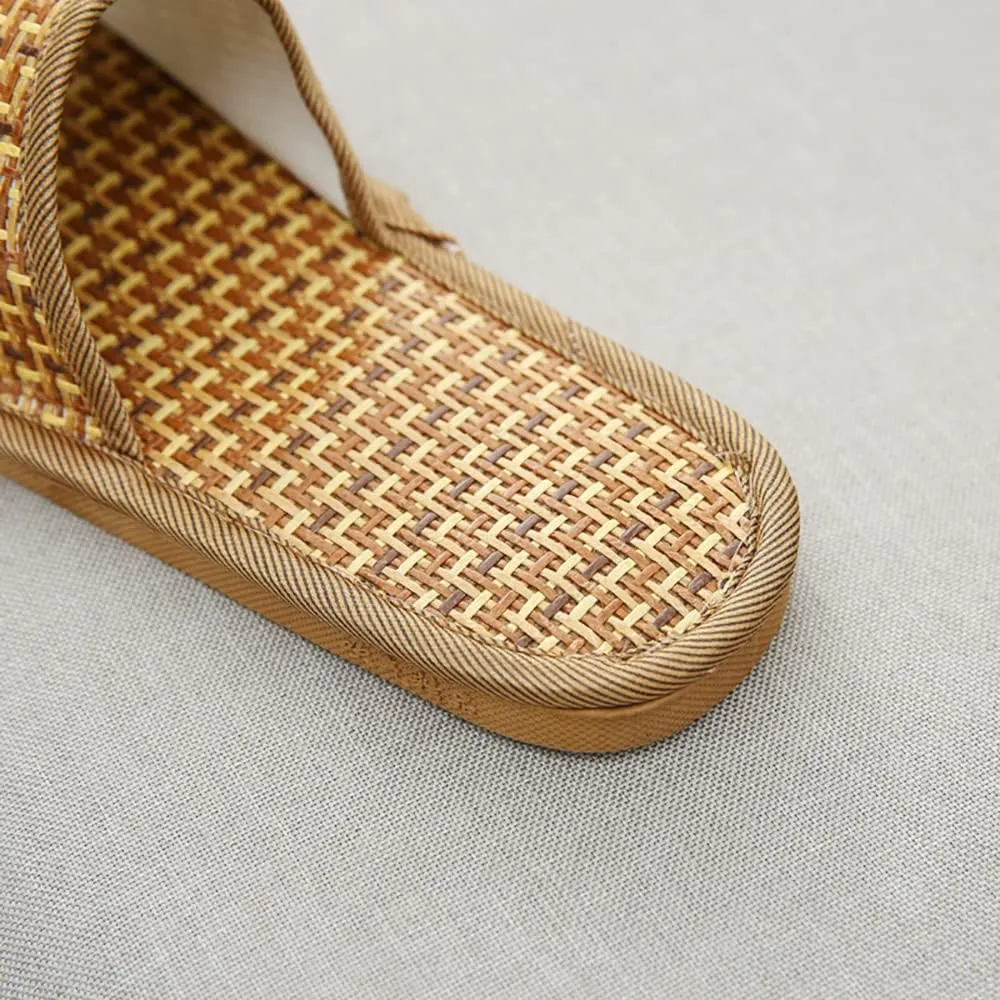 thuizen Men's Tatami Straw Rattan Grass Sandal Slipper