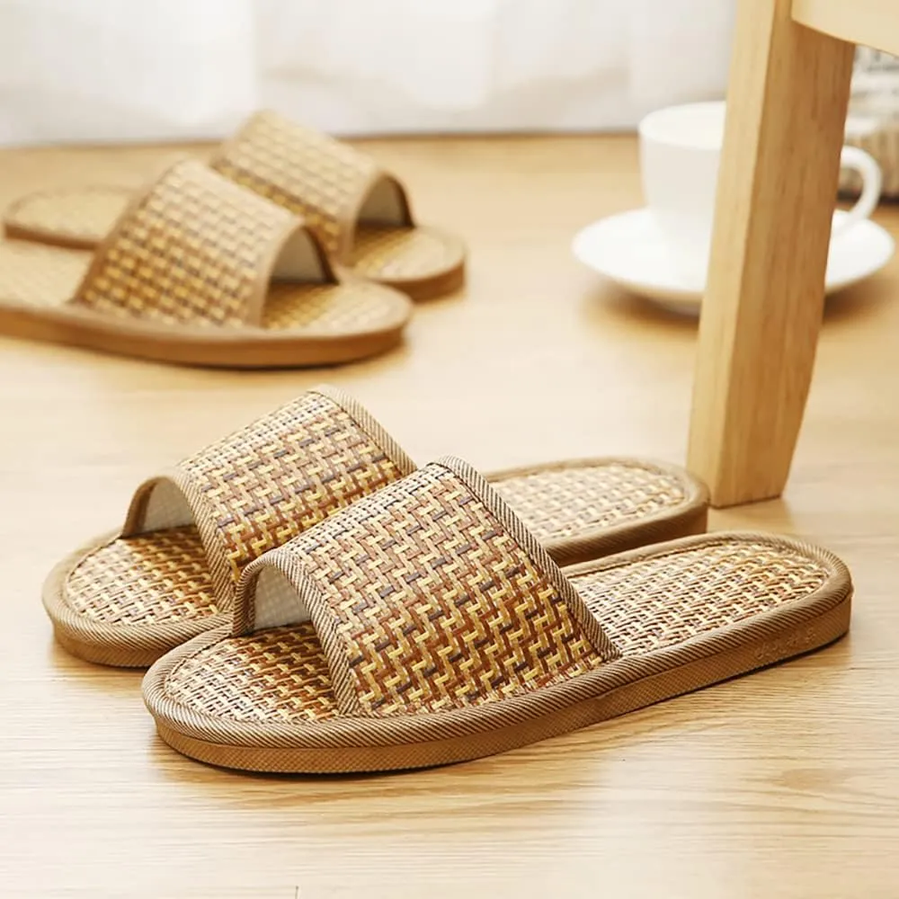 thuizen Men's Tatami Straw Rattan Grass Sandal Slipper