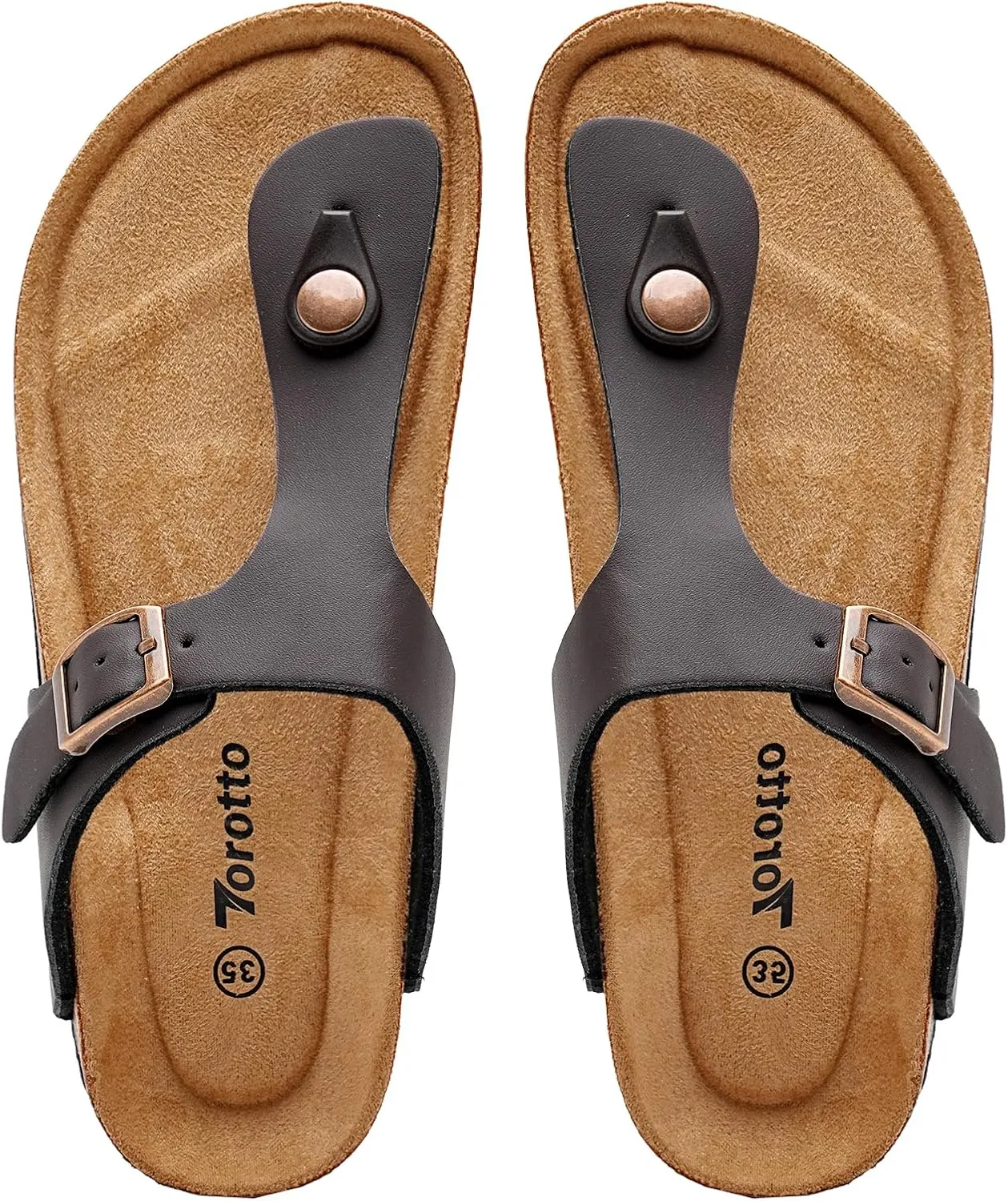 Torotto Boys Girls Glitter Slide Sandals Kids Flip Flops Cork Slipper with Adjustable Straps (Toddler/Little Kid/Big Kid)