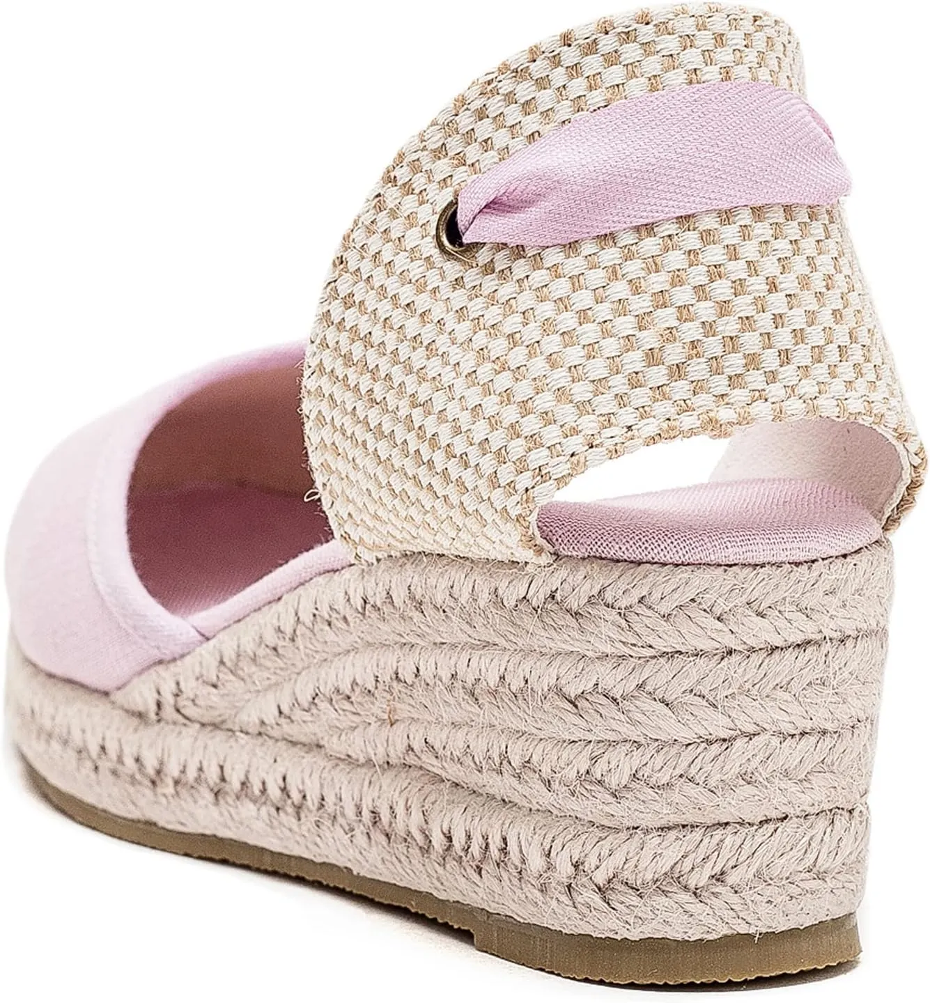 U-lite Womens Platform Wedge Sandals Espadrilles Closed Toe Ankle Strap Lace Up Ankle-Tie Strap Classic Espadrille Heel