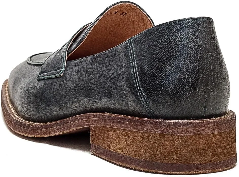 U-lite Women’s Sheepskin Leather Slip-On Loafers - Soft, Comfortable, and Lightweight Shoes with Collapsible Heel