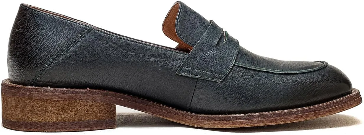U-lite Women’s Sheepskin Leather Slip-On Loafers - Soft, Comfortable, and Lightweight Shoes with Collapsible Heel