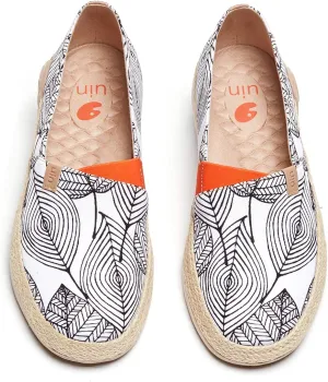 UIN Men's Espadrilles Slip OnsLightweight Walking Casual Loafers Comfortable Art Painted Travel Shoes Marbella Series