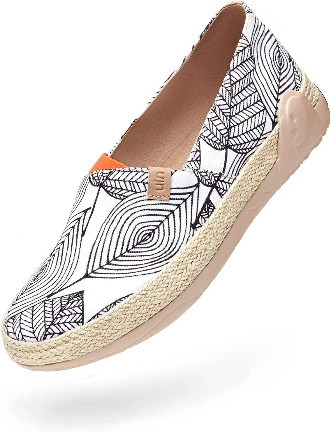 UIN Men's Espadrilles Slip OnsLightweight Walking Casual Loafers Comfortable Art Painted Travel Shoes Marbella Series