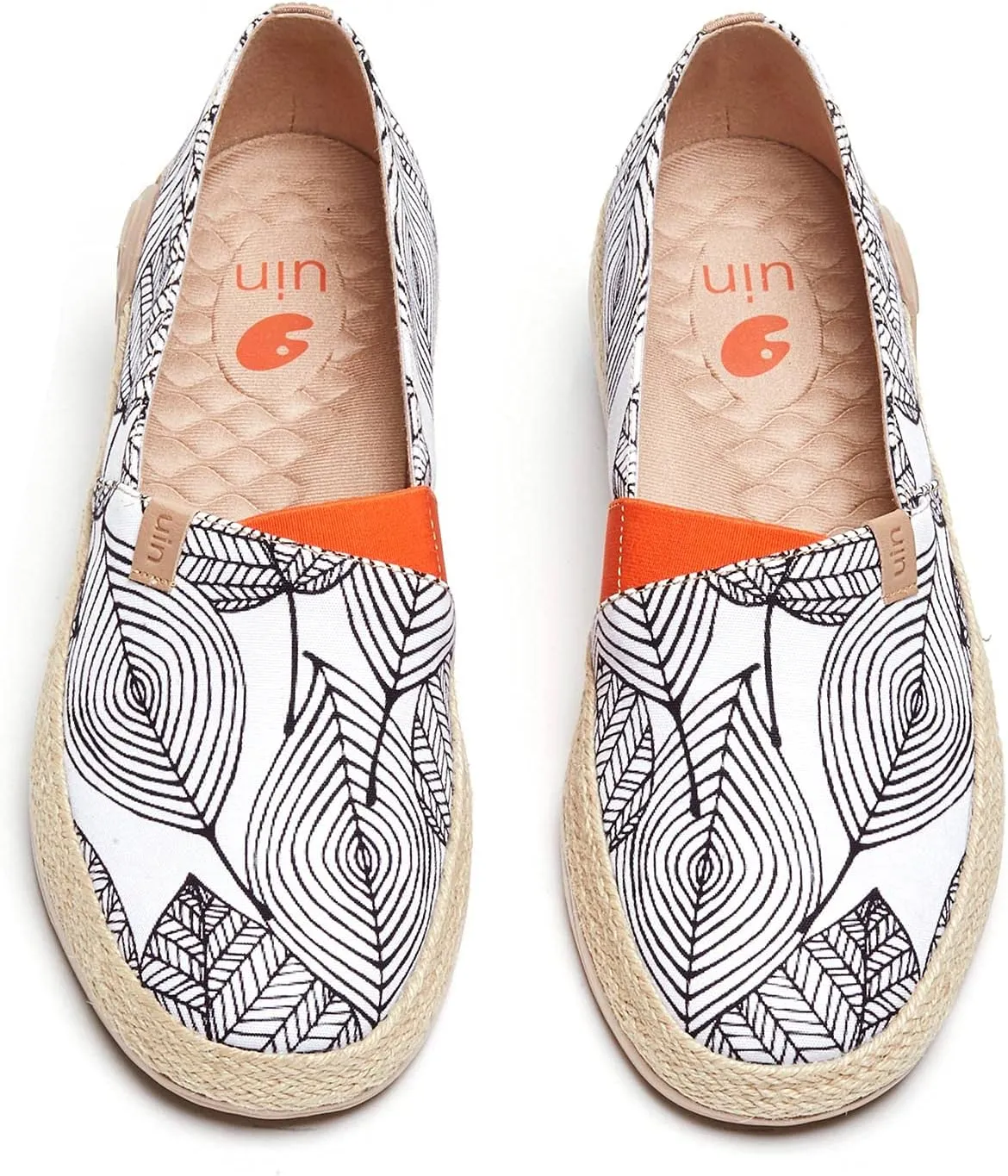 UIN Men's Espadrilles Slip OnsLightweight Walking Casual Loafers Comfortable Art Painted Travel Shoes Marbella Series