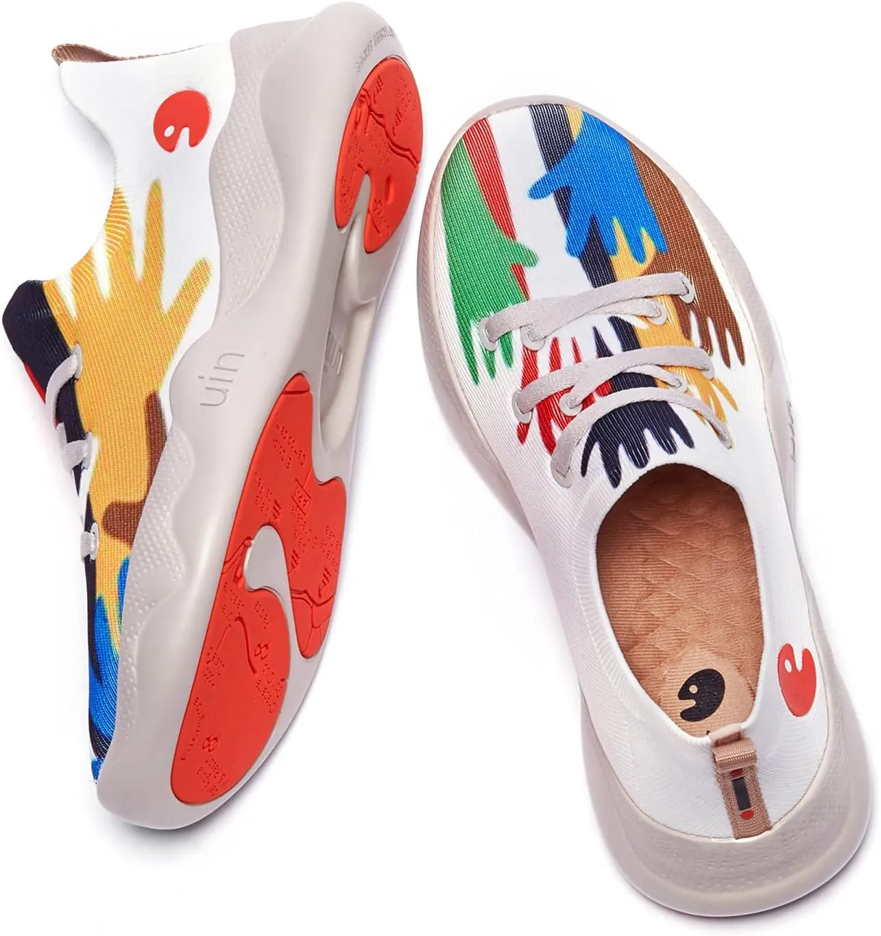 UIN Women's Fashion Sneakers Lightweight Walking Casual Slip Ons Comfortable Art Painted Athletic Travel Shoes