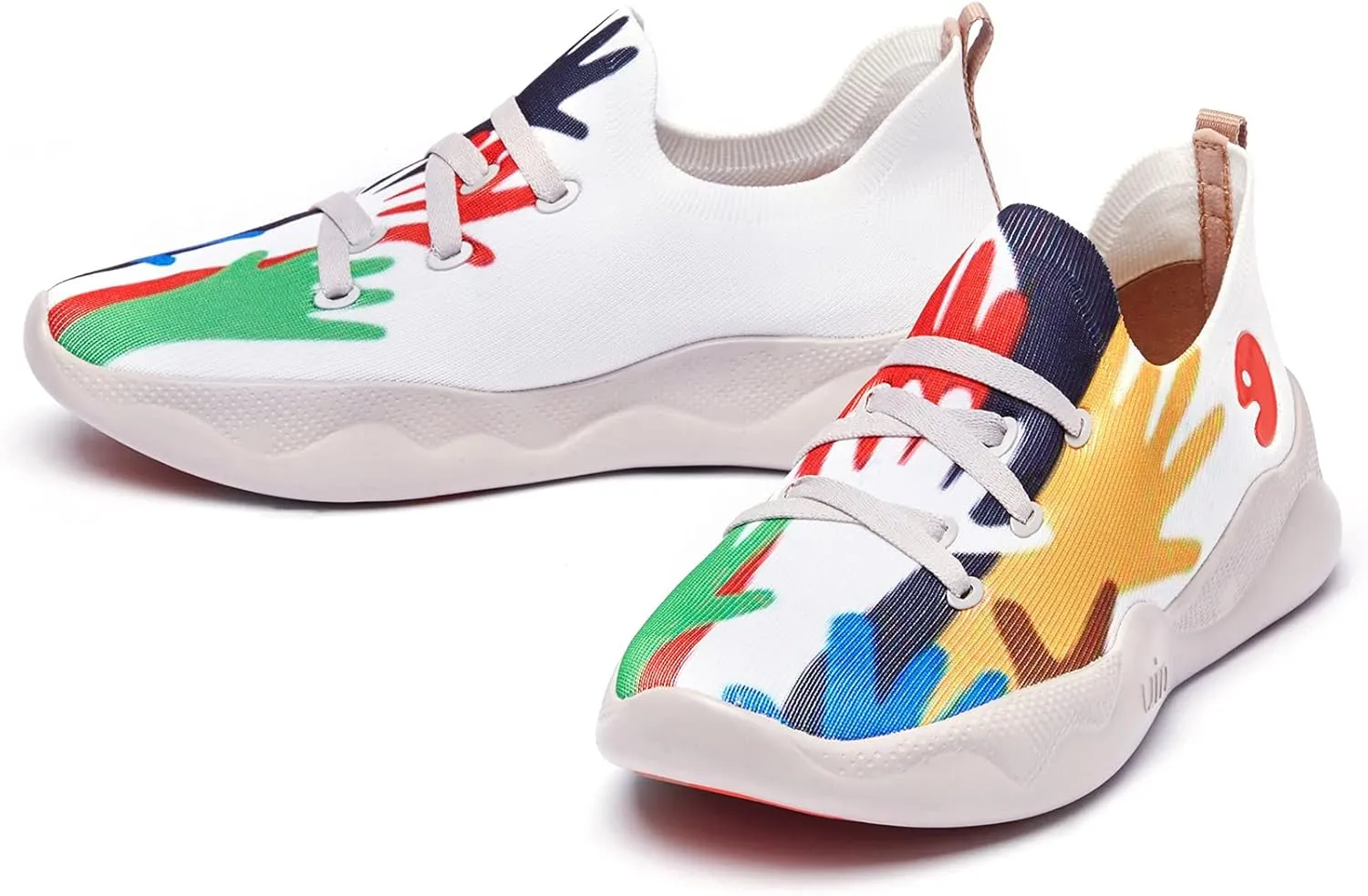 UIN Women's Fashion Sneakers Lightweight Walking Casual Slip Ons Comfortable Art Painted Athletic Travel Shoes