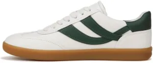 Vince Womens Oasis-W Lace Up Fashion Sneaker Chalk White/Pine Green Leather 6.5 M