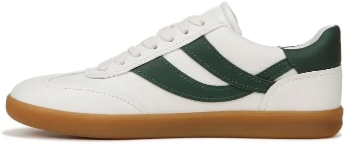 Vince Womens Oasis-W Lace Up Fashion Sneaker Chalk White/Pine Green Leather 6.5 M