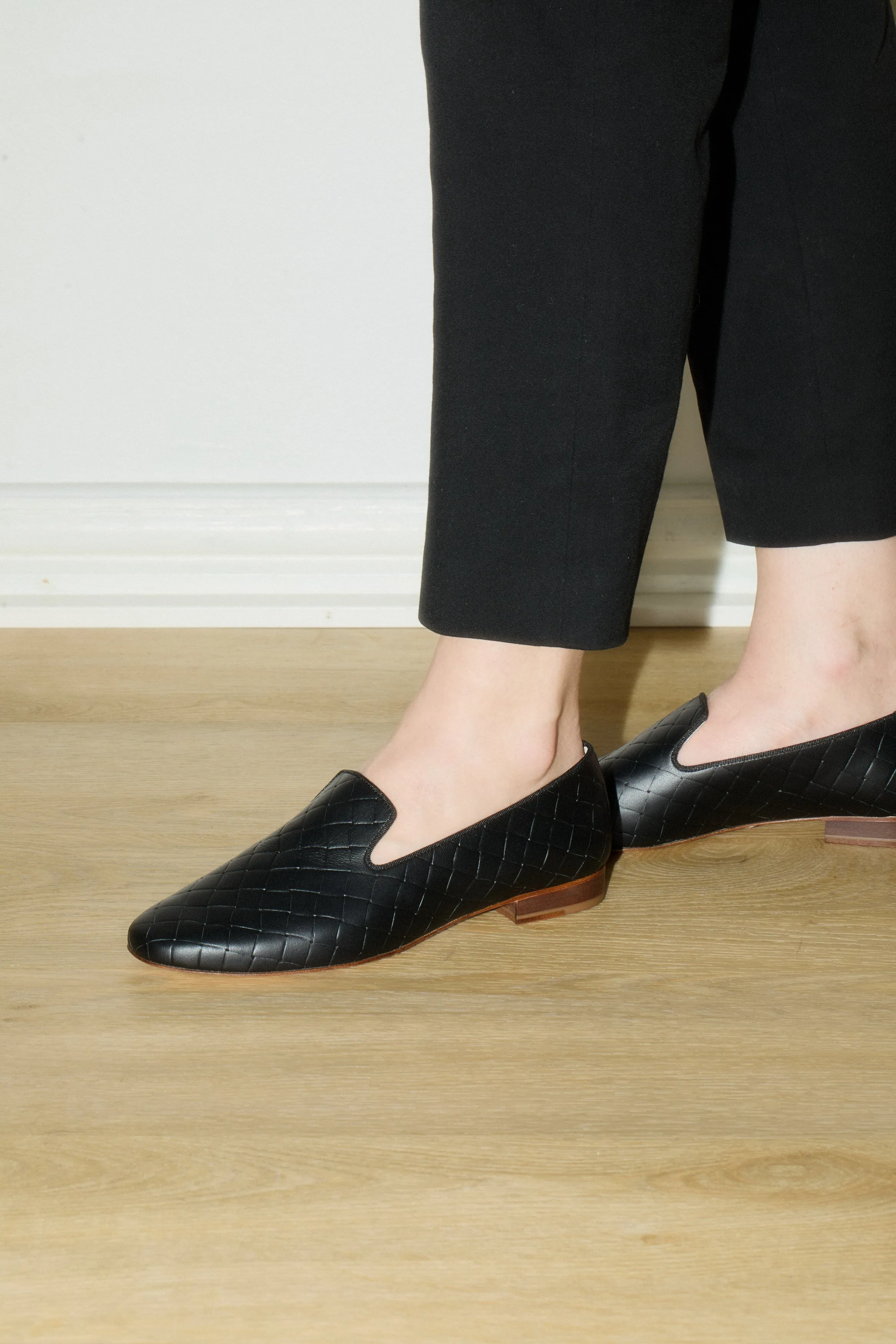 Vincent weaved loafer black