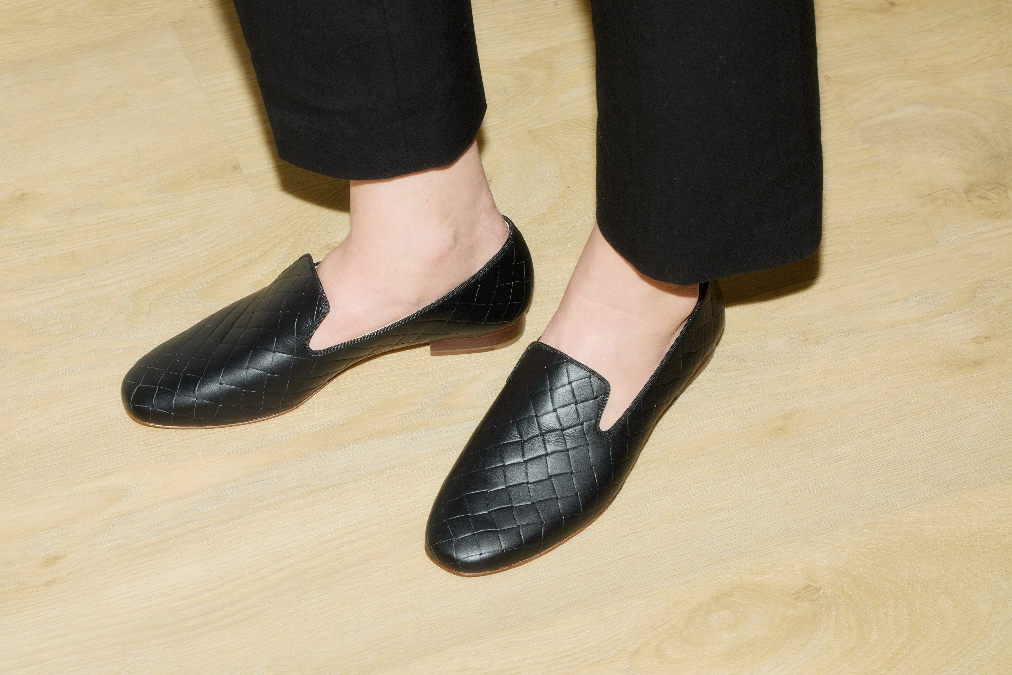 Vincent weaved loafer black