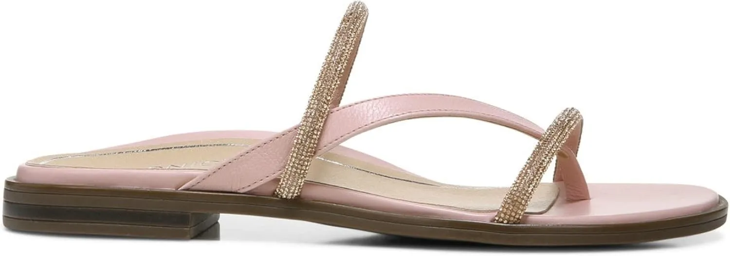 Vionic Women's Citrine Prism Flat Comfort Sandal- Supportive Slide Walking Sandals That Includes an Orthotic Insole and Cushioned Outsole for Arch Support, Medium and Wide Widths