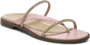 Vionic Women's Citrine Prism Flat Comfort Sandal- Supportive Slide Walking Sandals That Includes an Orthotic Insole and Cushioned Outsole for Arch Support, Medium and Wide Widths