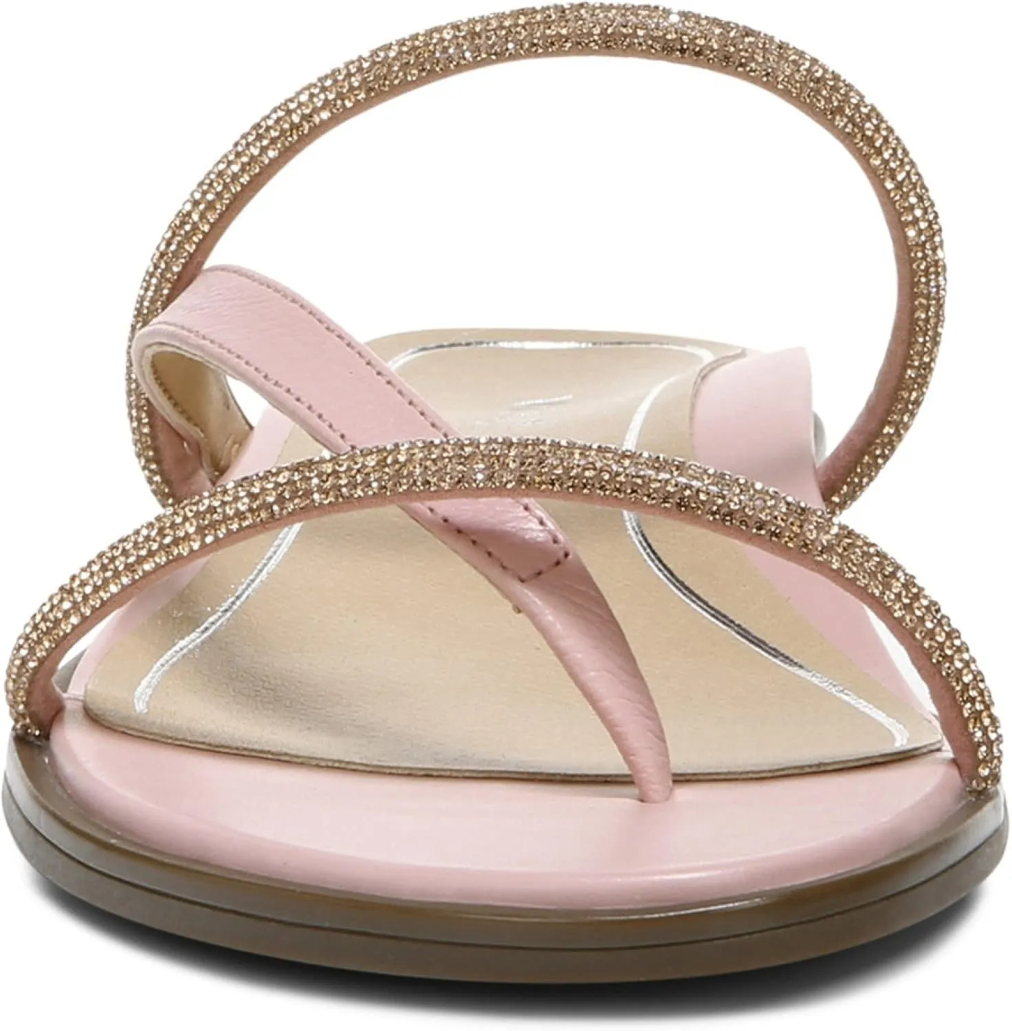Vionic Women's Citrine Prism Flat Comfort Sandal- Supportive Slide Walking Sandals That Includes an Orthotic Insole and Cushioned Outsole for Arch Support, Medium and Wide Widths