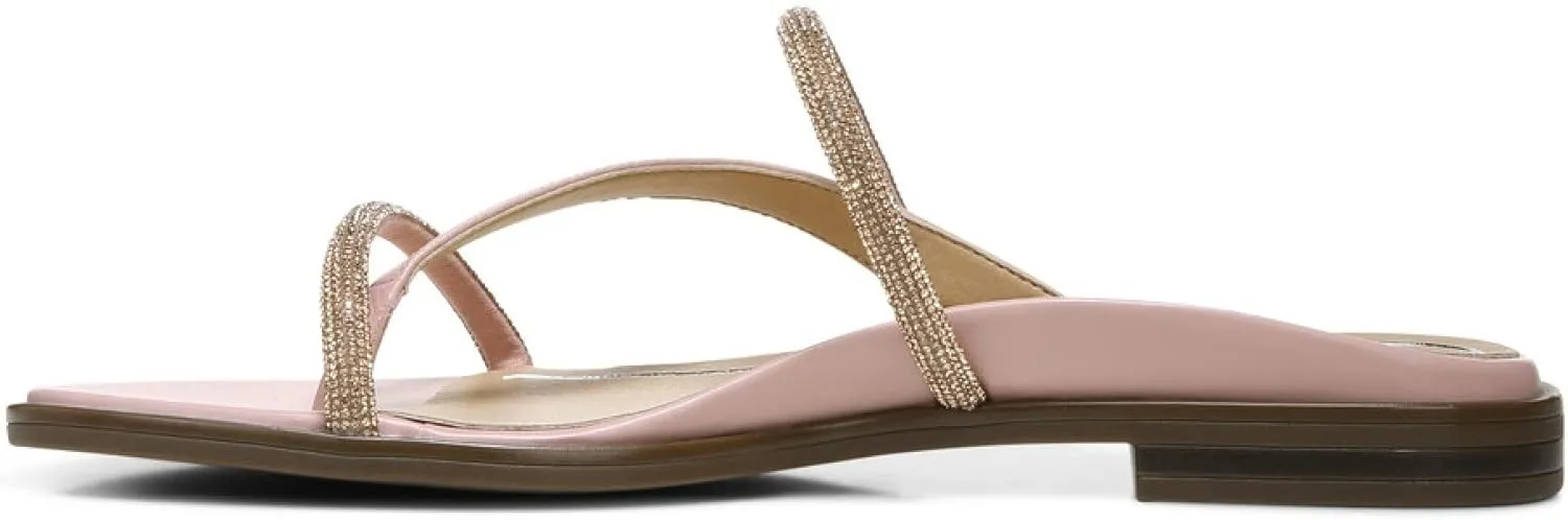 Vionic Women's Citrine Prism Flat Comfort Sandal- Supportive Slide Walking Sandals That Includes an Orthotic Insole and Cushioned Outsole for Arch Support, Medium and Wide Widths
