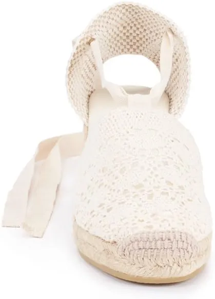 VISCATA Escala Espadrille Canvas Wedges with Sleek Ankle Laces Women's Lace Up Shoes Handmade in Spain Organic Cotton Canvas and 100% Natural Jute Midsole for All Occasions
