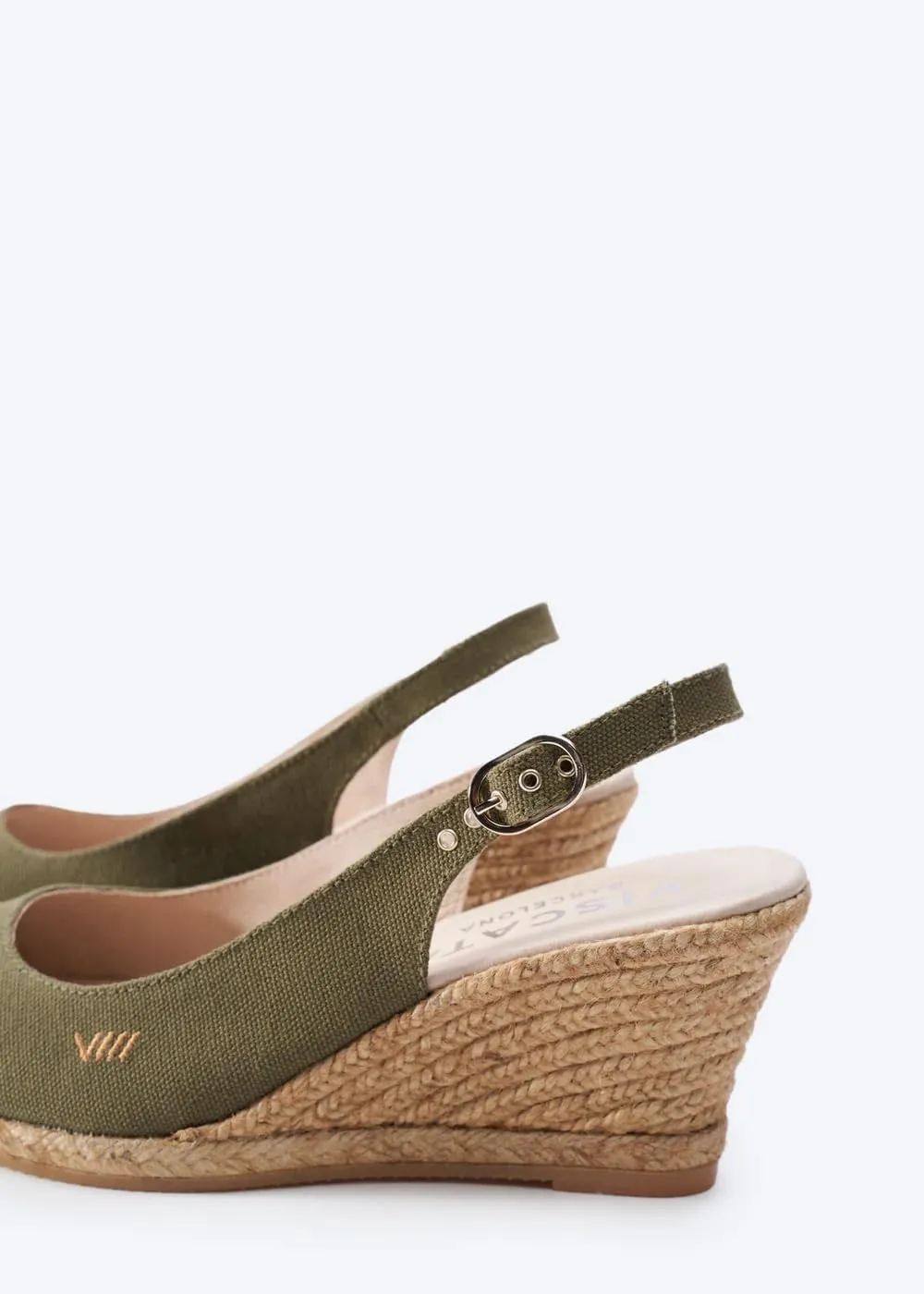 VISCATA Palomera Women's Sandals Espadrille Canvas Slingback Buckle Wedges