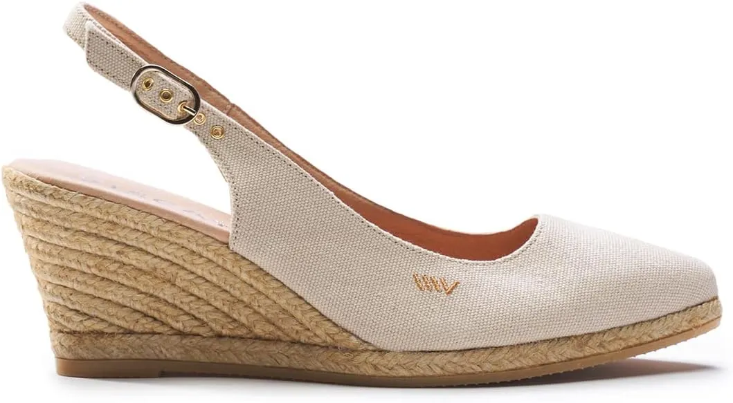 VISCATA Palomera Women's Sandals Espadrille Canvas Slingback Buckle Wedges