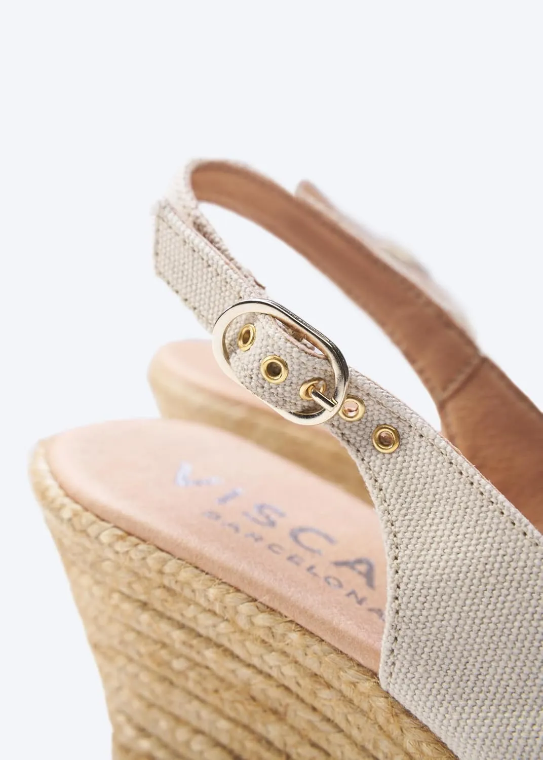 VISCATA Palomera Women's Sandals Espadrille Canvas Slingback Buckle Wedges